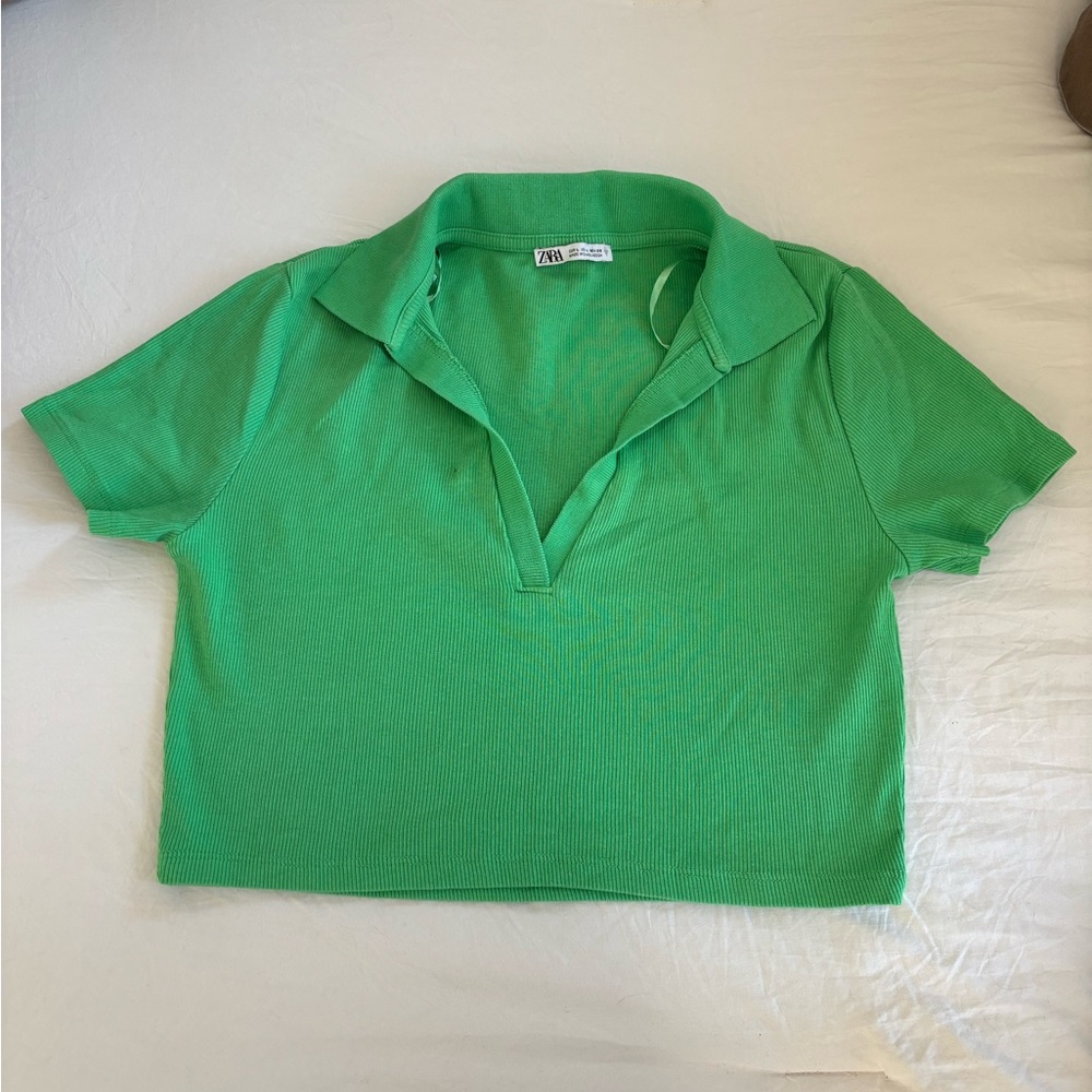 Zara green shirt